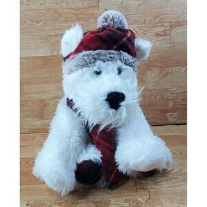 Gentle Treasures White Dog 12" Plush Stuffed Animal Toy